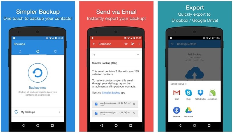 Easy Backup is our pick for the best contact transfer app