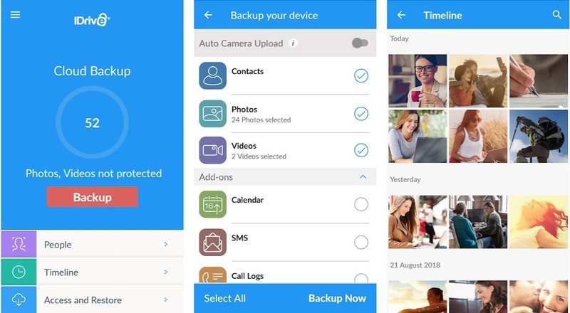 IDrive Online Backup is great for backing up and transferring contacts, among other things