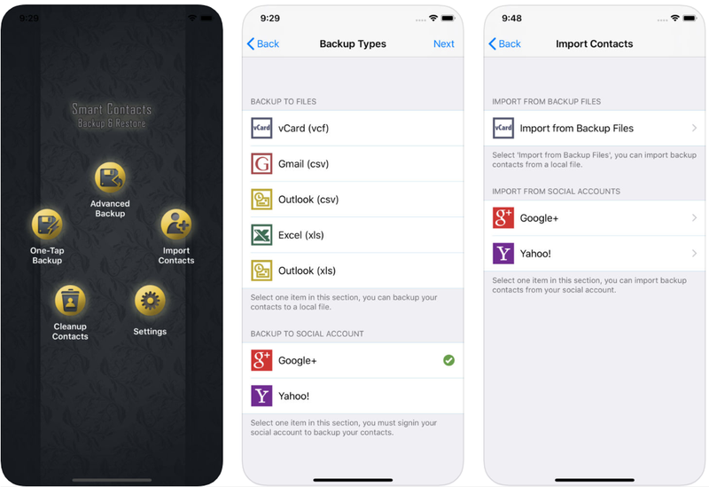 Backup & Import Contacts is a powerful tool, though it might not be a looker