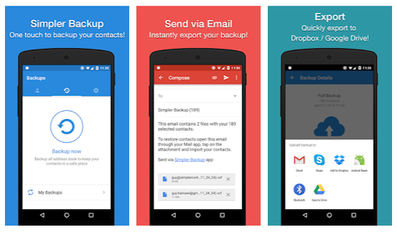 Easy Backup makes backing up your contacts a breeze Easy Backup makes backing up your contacts a breeze