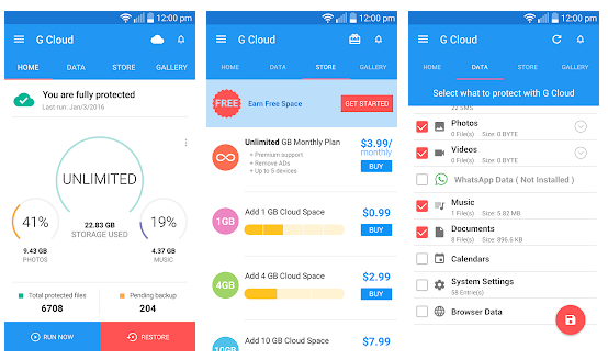 G Cloud users can back up a range of data types G Cloud users can back up a range of data types