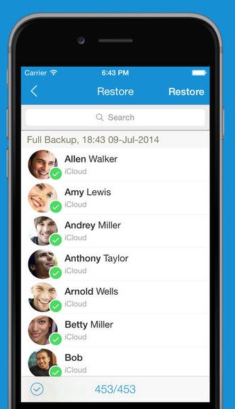 Restore deleted contacts on any iPhone device