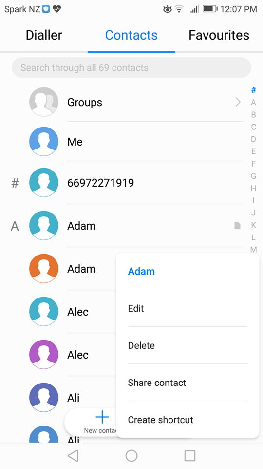 Merge contacts the old way