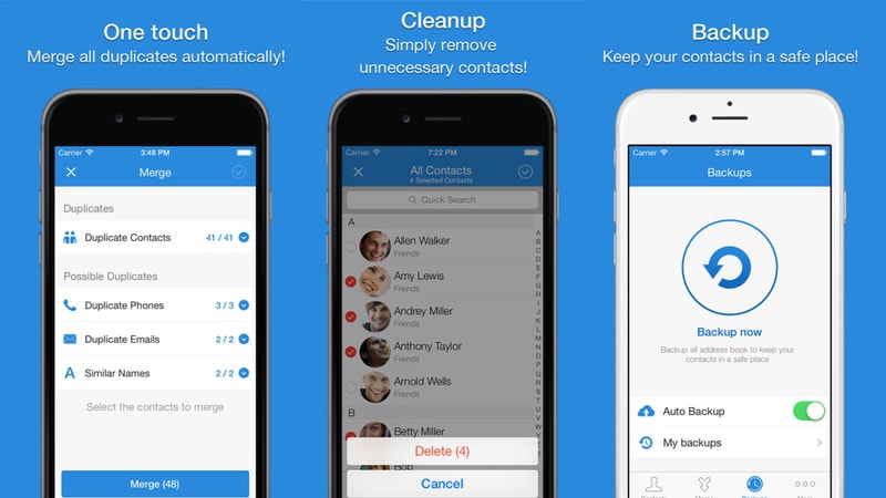 Contacts Cleaner wins the top spot for iPhone duplicate contacts remover app