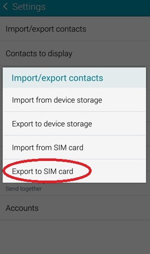 Export contacts to Excel