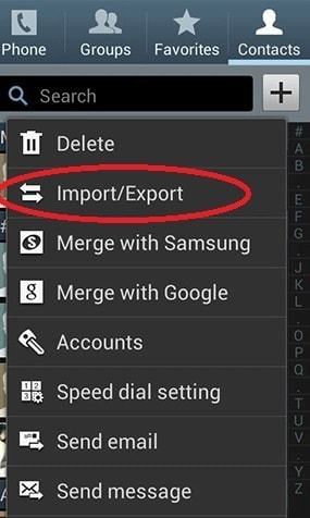 Export contacts from your Android