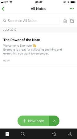 Capture digital data with Evernote.