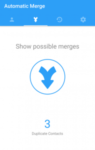 Select the merge icon on the main page