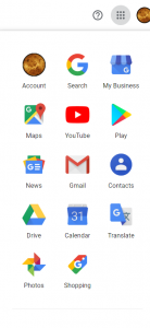 Google Contacts are found within the Main Menu