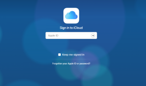 Sign in to access the iCloud