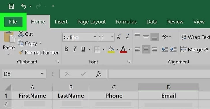 Import contacts from Excel